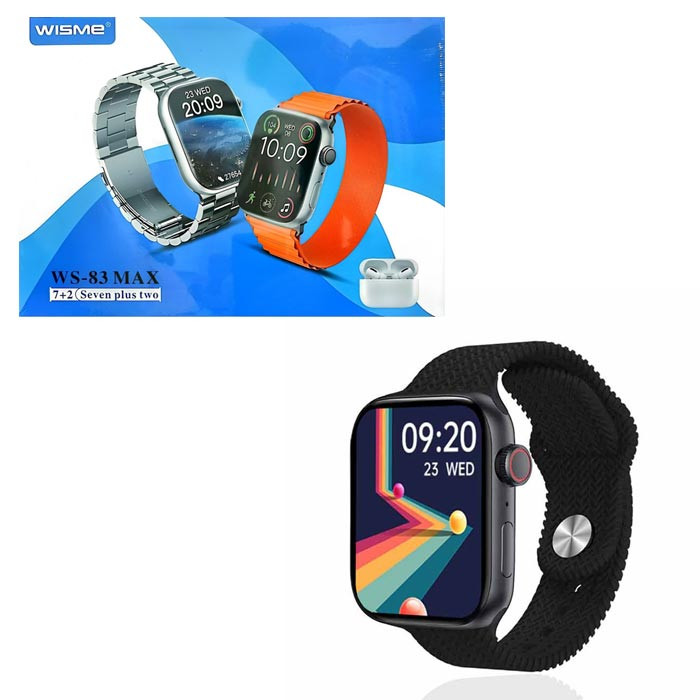 ساعت هوشمند Ws 83 max برند WISME به همراه ایرپاد
