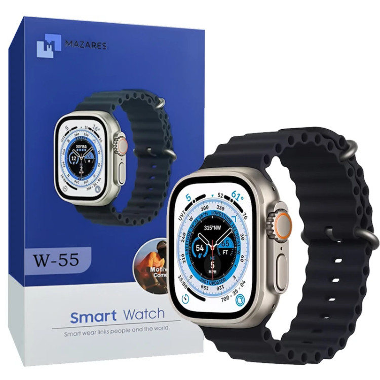 ساعت هوشمند مازارس مدل W-55 سایز 49mm با بند اضافی