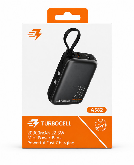 پاوربانک 20هزار/20000میلی آمپر توربوسلTurboCell مدل A582